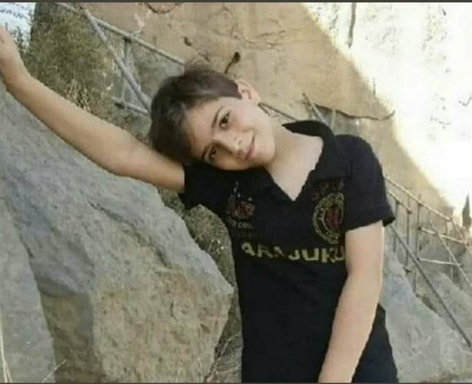 affm1988's tweet photo. Abbas Gholami, 13, who was arrested for participating in Nov. 2019 #IranProtests has been sentenced to 3 years in prison. At least 1,500 protesters including children were killed during the state crackdown on protests and thousands were arrested.
#FreePoโฆ https://t.co/8DCHbQHl19