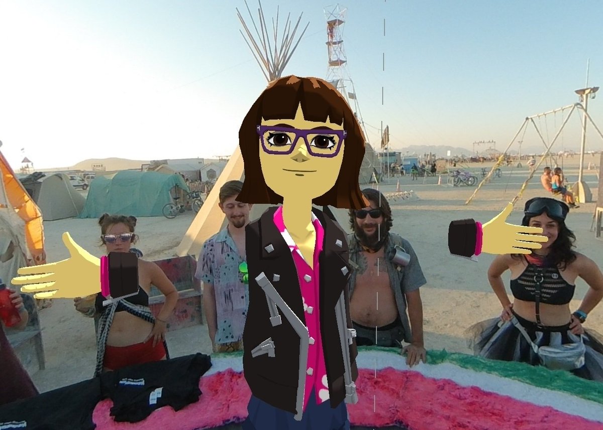 maya_bartolf's tweet photo. Feeling the love, community vibe, and amazing energy #playalchemist #360playa โจ@altspacevr @brcvr @AndyFidel_ #burningmanmultiverse #VRBurningMan #BurningMan https://t.co/F1X9lfSpck