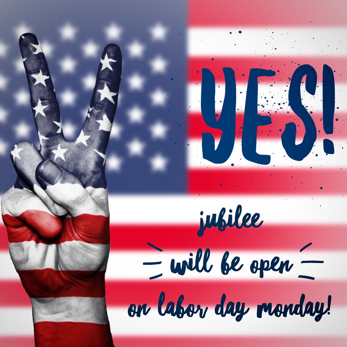 JubileeShop's tweet photo. Just in case you were wondering- we’ll be open tomorrow just for you! #LaborDay2020 #werehereforyou #welaboryouenjoy #lifesapartyshoplikeit https://t.co/5AtQvjLsJI