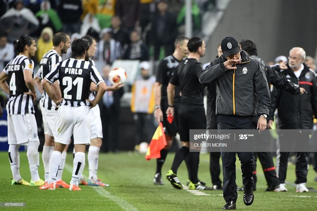 13/14 (EUROPA LEAGUE):~Conte, with the best squad in Europa, needed only 1 goal AT HOME to fulfill the dream of playing EUROPEAN FINAL at HOME.~Juve failed to score AGAINST 9 MEN Benfica as it ended in goalless draw at Juventus Stadium.[JUVE 0-0 BENFICA; Benfica Go through]