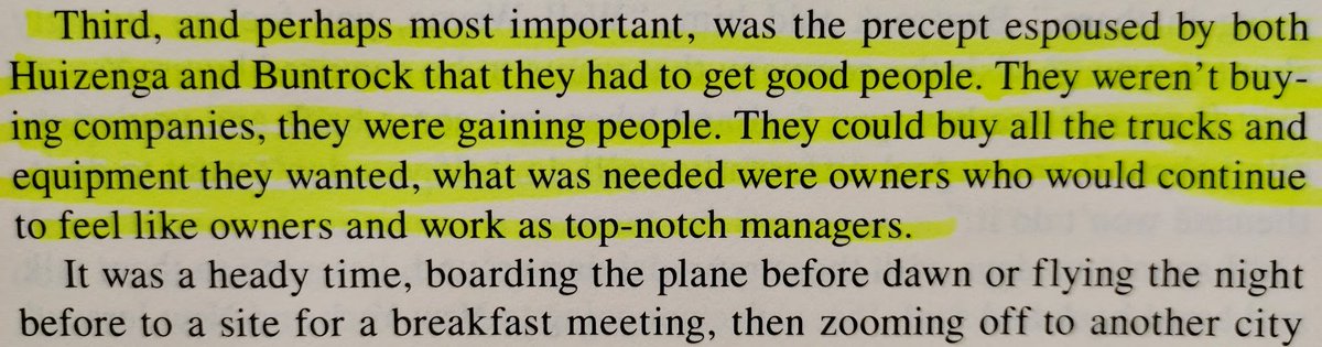 8/ Huizenga also learned that they weren't just gaining companies, balance sheets, and assets, but people. If these people weren't going to make a good fit, the acquisition wouldn't be successful.