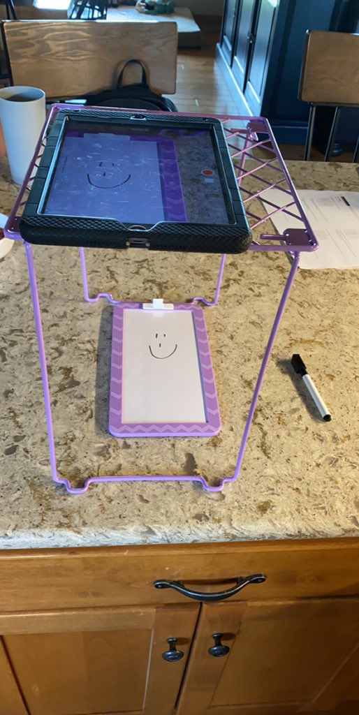 Briley_Browning's tweet image. Pretty excited about this #teachinghack ... this $3.99 locker shelf from Walgreens holds my iPad perfectly when making videos of solving problems for my virtual learners! #virtuallearning #teachingmath #tmstribe