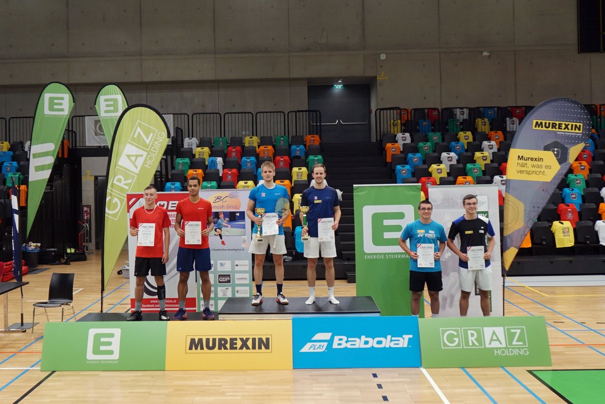 badminton_stmk's tweet photo. Nach knapp 200 Spielen stehen die Sieger beim 1. ÖBV A-Ranglistenturnier 2020 fest:
HE: Wolfgang Gnedt
DE: Katrin Neudolt
HD: Dominik Stipsits / Leon Seiwald
DD: Bianca Schiester / Reka Sarosi
XD: Dominik Stipsits / Serena Au Yeong

Wir gratulieren! #dasIstBadminton https://t.co/WOcj5Vvnlq