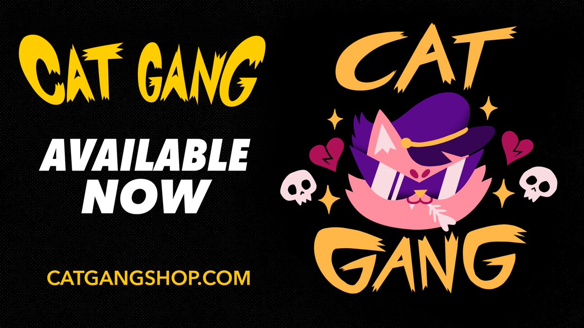 OfficialCatGang's tweet photo. We are back! Some old &amp; some new designs up for pre-order!
✨https://t.co/Aar26Mk7hW✨ https://t.co/qGNGiMKkis