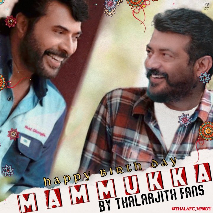 Akfanaticc's tweet photo. Small edit by our Thala fans team @ThalaFC_VPMdt 🤩😻🔥 

Happy birthday @mammukka sir on behalf of AJITHIYANS 😍🔥 

#HappyBirthdayMammukka #Valimai https://t.co/980gbSulRn