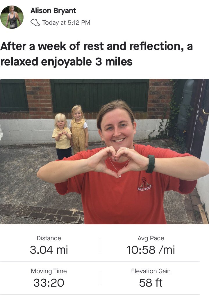 After a week of #rest and #REFLECTION on raising a magnificent £1342.A little 3 mile run was due. 
💛THANK YOU EVERYONE...YOU ARE ALL AMAZING💛
I’m sure Dorothy House will be so grateful too 💜<a href="/DorothyHouseHC/">Dorothy House</a> <a href="/The_B_Movement/">TheBowelMovement</a> #cousinlove
