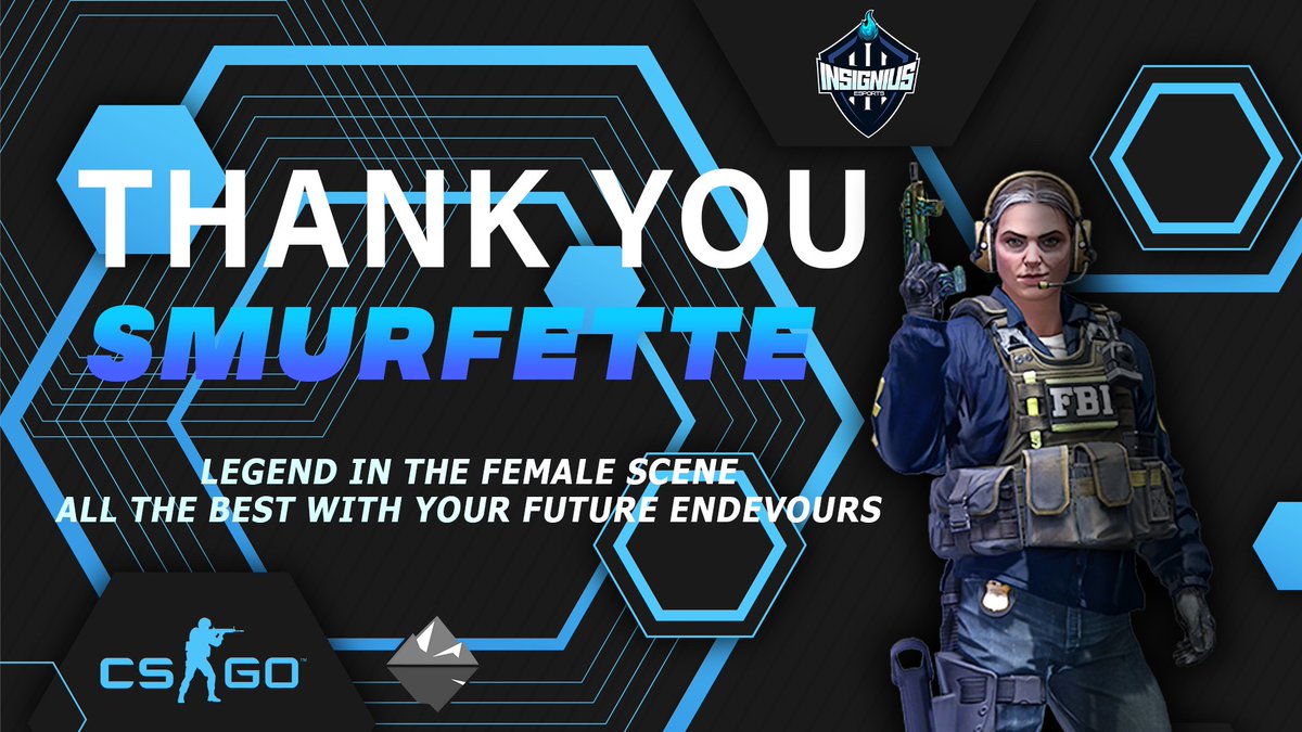 Insignius_gg's tweet photo. It's with sadness that we say goodbye to @Smurfette_2005. Even though you are on the enemy team now, we love you and wish you all the best.

However, we are happy to welcome @Lilotherealz to the team. We look forward to rushing B with you.

#WeAreInsignius #RiseToTheOccasion https://t.co/MLuo1HT9qn