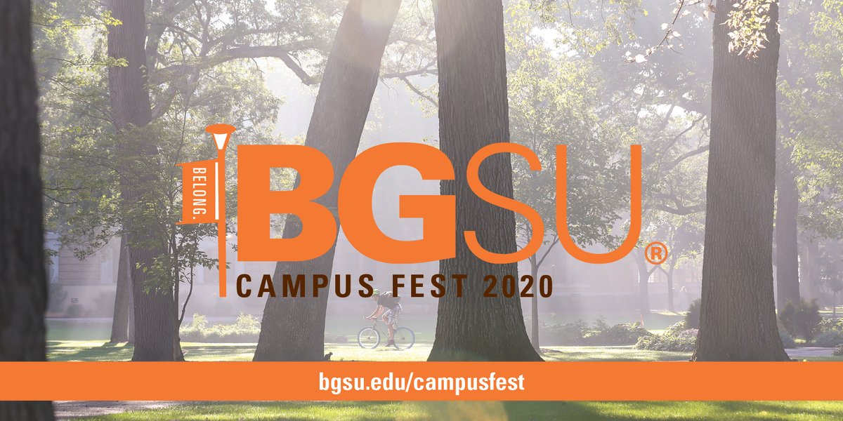 bgsu's tweet photo. Campus Fest 2020 is going virtual this year. Students have the opportunity to join a Get Connected Session, view a student org. video or Presence page to find info and get involved! Visit https://t.co/0kgHu5R1YM. #BGSU https://t.co/tvH3zUGzFM
