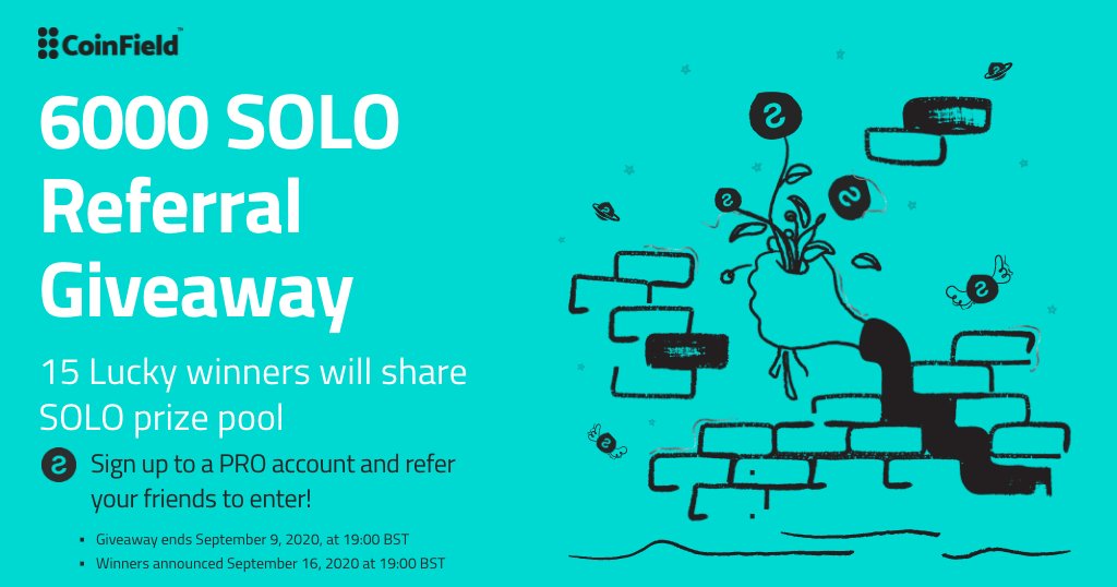 CoinFieldEX's tweet photo. π We're giving away 6000 $SOLO π
15 lucky winners will share $SOLO prize pool!
1οΈβ£ Sign up for a Pro account
2οΈβ£ Refer friends
3οΈβ£ Fill out the form
Enter here π https://t.co/bs39M8p608
#WinSOLO https://t.co/NRaEeJYWgU