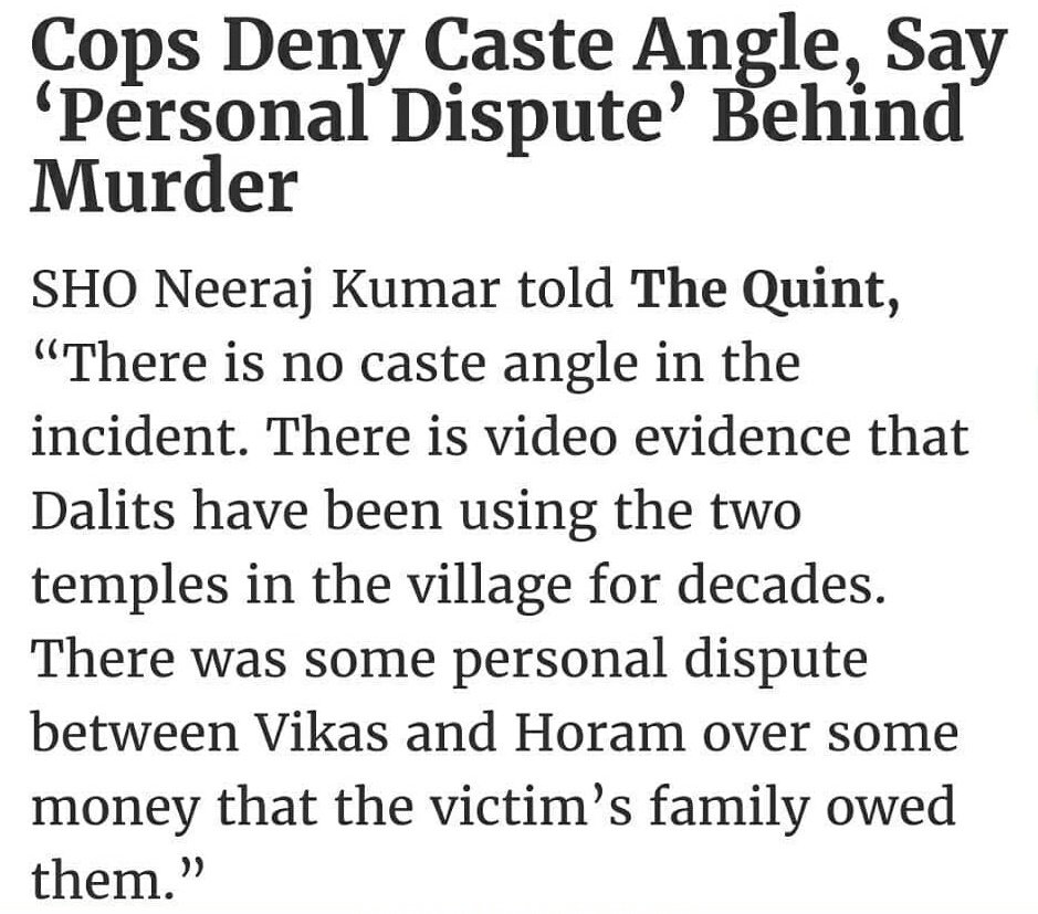 Rasode ka Factchecker  @zoo_bear shared a news of Dalit Boy murdered for entering templeTruth: Reason of killing was debt of ₹ 5000 and there is video evidence of Dalits visiting temple from decade in that village.