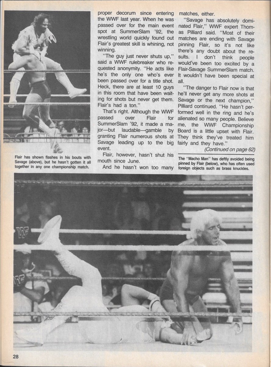 VintageWWFMag's tweet photo. Inside Wrestling Magazine December 1992. Hey, Ric Flair: Stop Whining And Start Winning!
.
.
#ricflair #natureboy #wooo #16time #worldchamp #flair #flairs #90s #90sWrestling #WWFMagazine #wcw #nwa https://t.co/HpCnrNzpq3