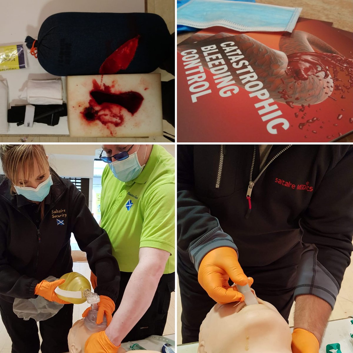 Oh it's good to be back! 😁 Fantastic first day back in the classroom #Training <a href="/saltaire_securi/">saltaire SECURITY</a> in #CatastrophicBleedingControl and #AirwayManagement. Roll on day 2 for #OxygenTherapyAdministration 📚⚕️👌