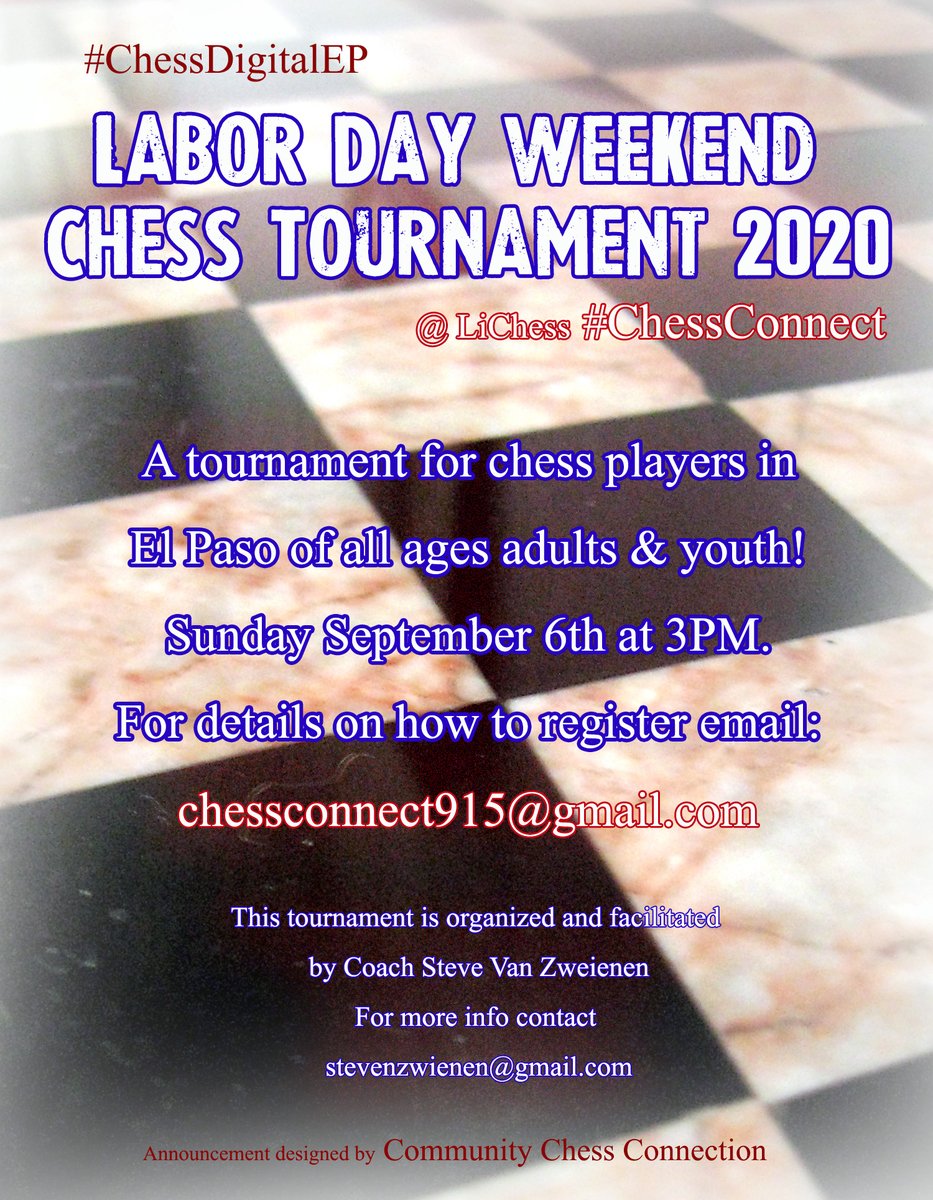 mrleebooks's tweet photo. #LaborDay Weekend #Chess Tournament #ChessConnect #ChessDigitalEP today! 9/6 @3PM Shout out to Coach Van Zwienen for setting it up! #check https://t.co/ZnkdvfqnC2