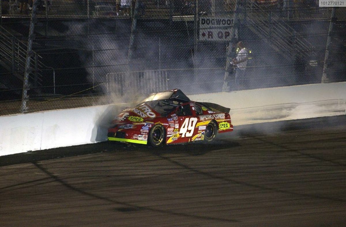Andrew Derrike Cope After A Crash During The 02 Funai 250 Richmond