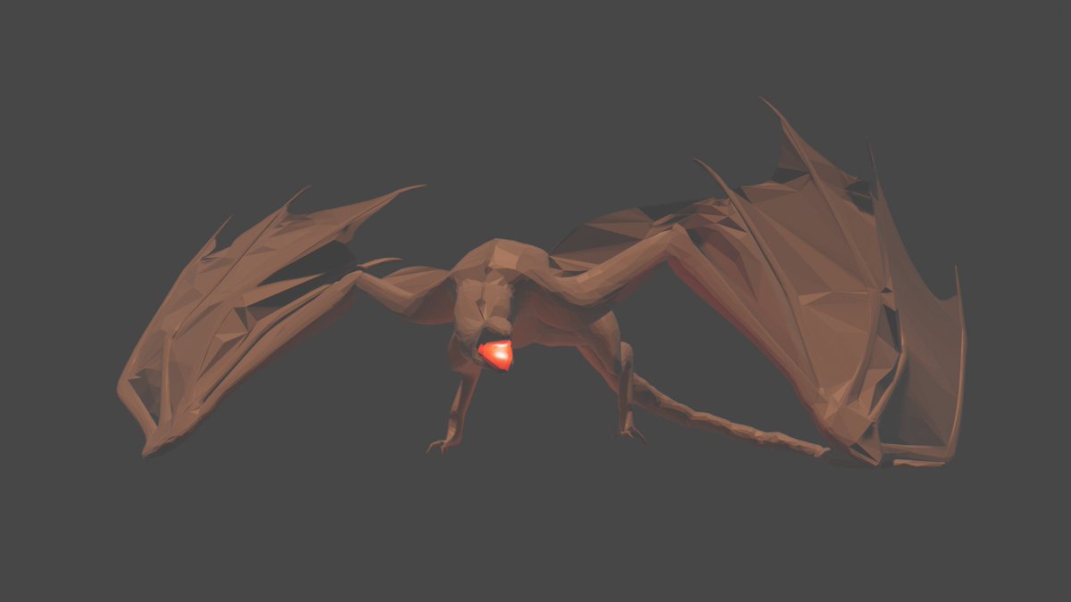 psiiseven's tweet photo. Here's a wyvern model I'm working on for the game. I have decided to make flying the key element in my game, prepare to train and ride yours to glory! https://t.co/P3ZUwKJpYD