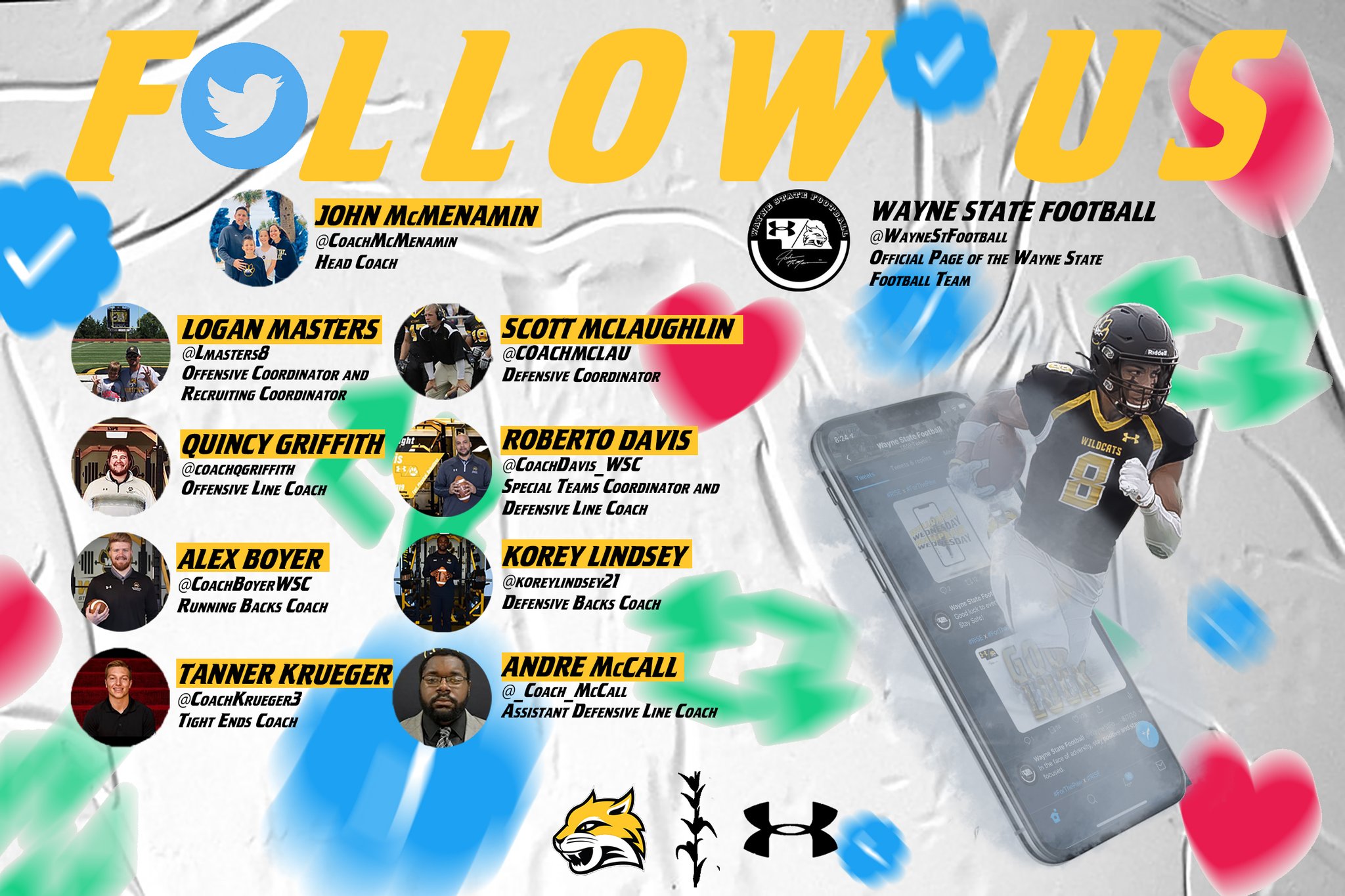 Wayne State Football on Twitter "Go follow our staff to stay up to