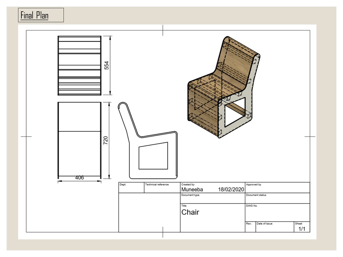 TRS_DesTech's tweet photo. Confident #Fusion360 work by Muneeba to develop her ergonomic relaxation chair. #ergonomics #chairdesign #flexiply #woodforming #cad #DTGCSESHOWCASE2020 https://t.co/DaXEKQUr9Z