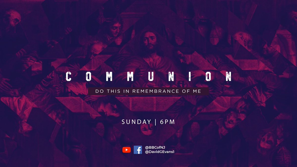 BBCofNJ's tweet photo. We're in for a move of God this evening during our virtual communion service. Join us at 6PM as we spend this time together in remembrance of Christ's sacrifice. #TransformingLives #VirtualCommunion https://t.co/C1Cp2nlpkE
