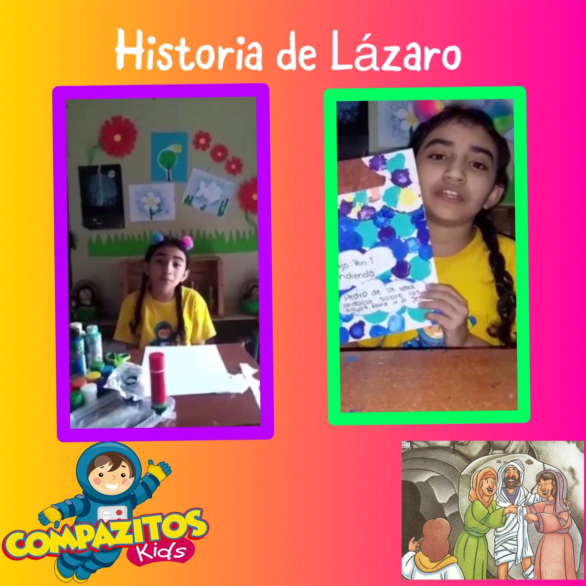 COMPAZITOSkids's tweet photo. Y habiendo dicho esto, clamó a gran voz: !!Lázaro, ven fuera!
• Juan 11:43 📖💕
#HistoriaDeLazaro
#CompazitosKids 
@pastorvladimir.sv 
@pastoracompaz https://t.co/QeBzybQSES