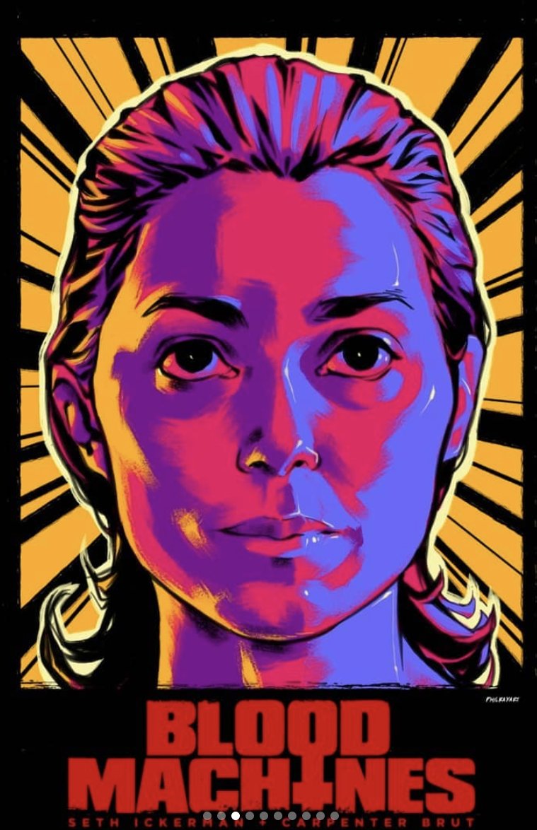 bloodmachines's tweet photo. Very cool fan art posters of #BLOODMACHINES by @philrayART and also sara.savageartworks (insta) ! @SethIckerman @carpenter_brut @Shudder https://t.co/KcD0FVzk6V
