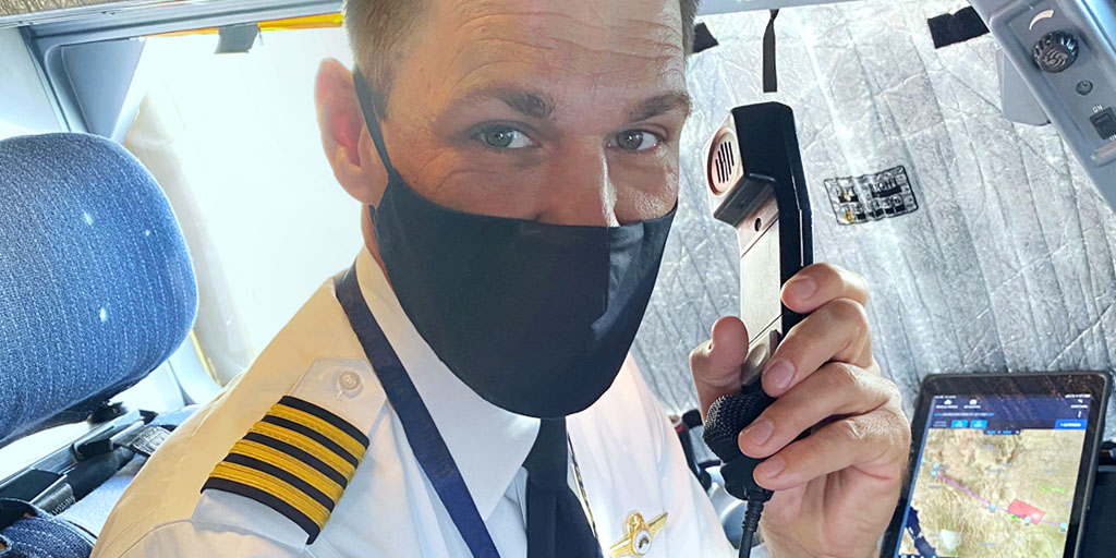 Allegiant's tweet photo. Before each flight, our captains explain some of the big ways we're putting your health and safety first. But you don't have to wait till you're on board to learn how we're "Going the Distance"--you can visit our website or contact us via phone, email, or private message! https://t.co/rmUPFyBU2u