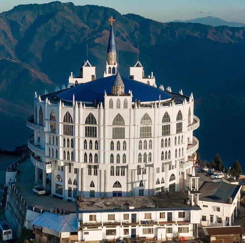 Introducing  #Nagaland. 305 mts high, considered d largest church in Asia, Sumi Baptist Church is located in  #Nagaland, 01 of d seven beautiful states in d  #NorthEastIndia. Church's architecture in blue & white is worth exploring.  @incredibleindia  @7sisterstates  @northeastindia7