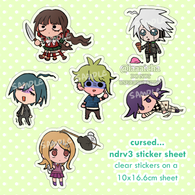 (RTs?) posting,,,a little late FJDHG but my stores open again, please have a look if youre interested!? i put the miniprints up again and theres the new stickers <:3 the pillows will also be sold one more time after this and then retired!
