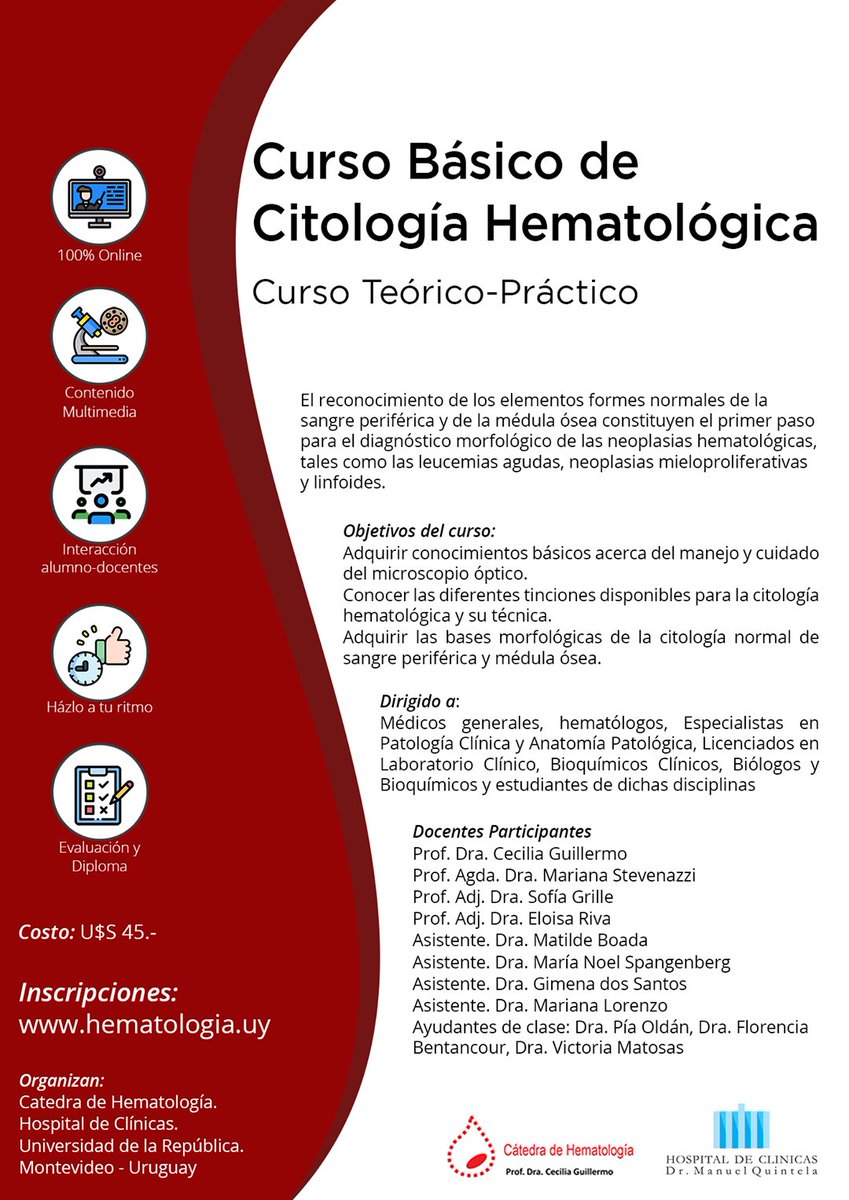 colabiocli's tweet photo. COLABIOCLI colaborando la difusión de los cursos de actualización profesional, presenta el curso Básico de Citología Hematológica, disponiendo así de #becas para los asociados a la Confederación.

⬇️ Más información sobre la beca: https://t.co/xTGZjvPqZF https://t.co/oiDympRbsE