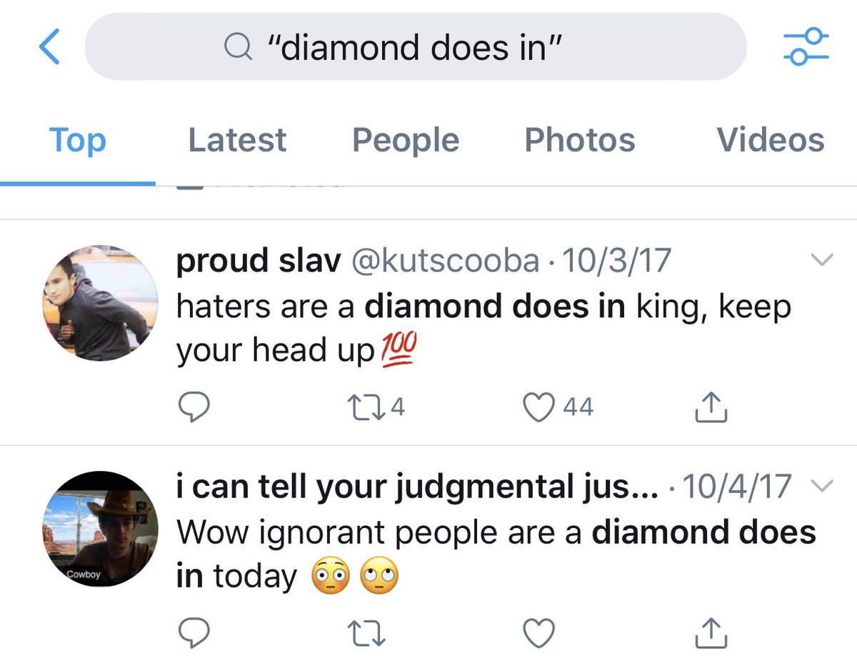 A diamond does in