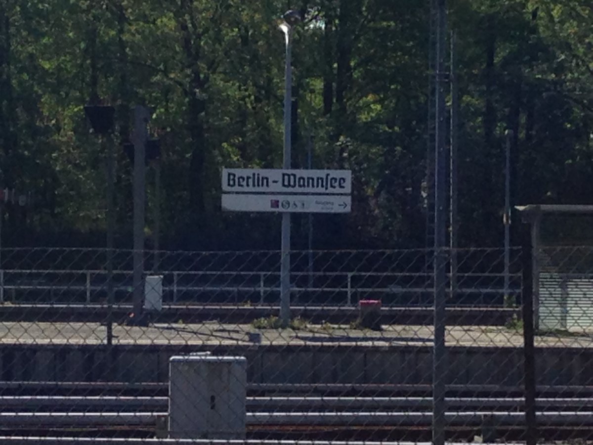 Wannsee is not un-dark, mind you. You're never very far away from history. It's there in the Weimar era Fraktur font on the sign at the railway station.