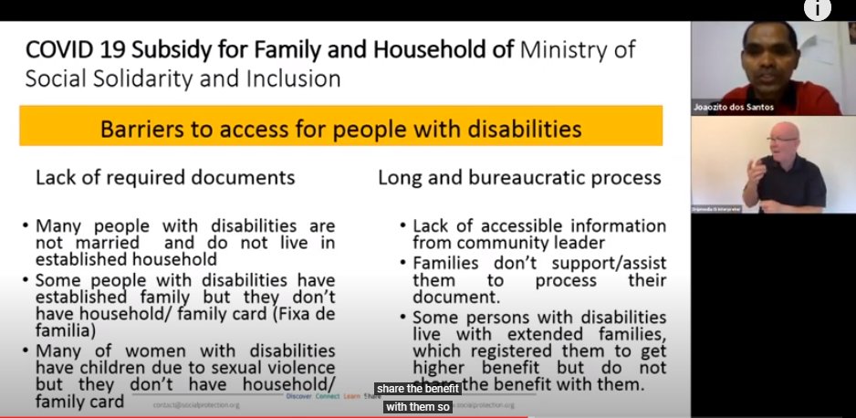 ...then country/regional experiences, stressing: insufficient COVERAGE - by design + implementation (access barriers, lack of inclusive disability registration, etc.); severe lack of ADEQUACY (due to disability-related costs, etc.); limitations in COMPREHENSIVENESS (other needs)