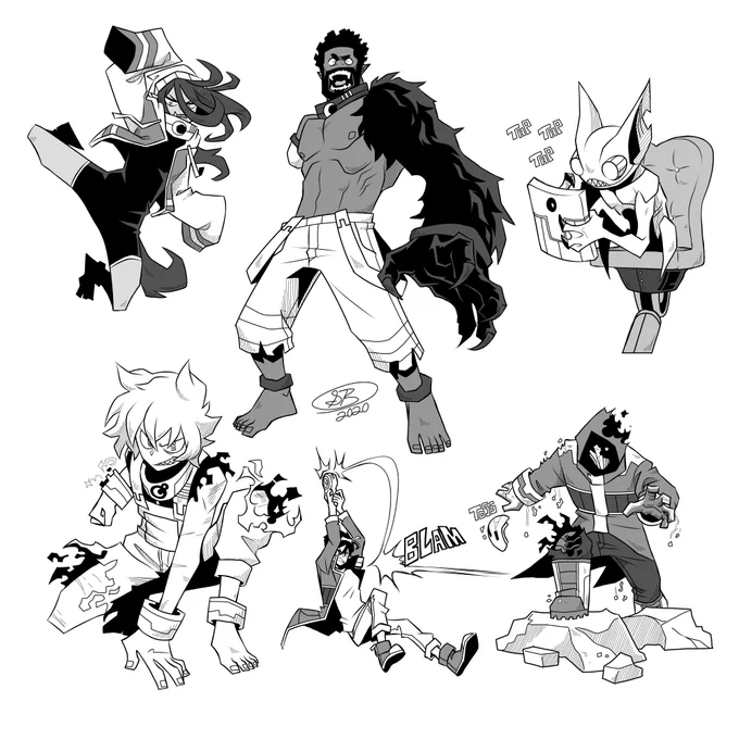 @RosyHaven @ddawnniee My name is Taku! I mostly do character designs and comic art! 