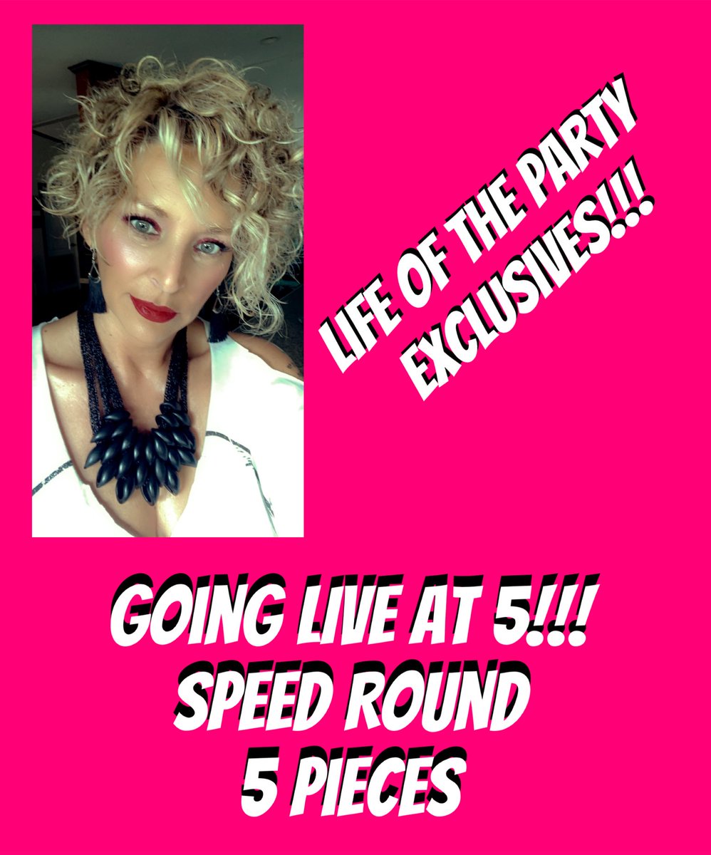 Live at 5 on FB for speed bling slinging!