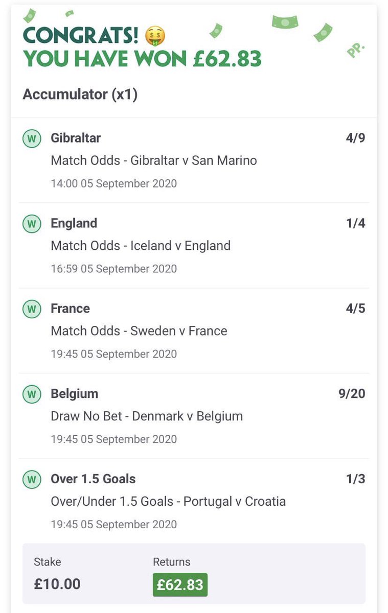 AndyRobsonTips's tweet photo. BOOOOOOOOOOOM!!!! 💥💥💥

TWO WINNING ACCUMULATORS IN A ROW! 🔥

✅ Saturday acca
✅ Sunday acca

What a run of form, two winning accas in a row and we’ve still got two more nights of Nations League to go! 😍

RT 🔁 &amp; LIKE ♥️ if you were on!

18+, Gamble Responsibly. https://t.co/HzsPT2kyhK
