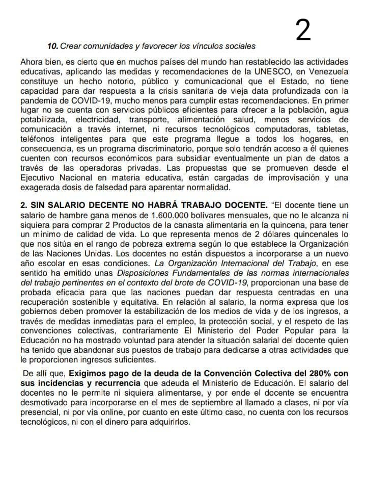 SinvemaT's tweet photo. SINVEMA Miranda Tuy informa a sus afiliados la posición de la FVM y los 27 sindicatos relacionada a la no incorporación a las clases el venidero 16 Septiembre #FVMEnLaLucha #NoExistenCondiciones #600DolaresDeSalario https://t.co/8kpA4ADmYG