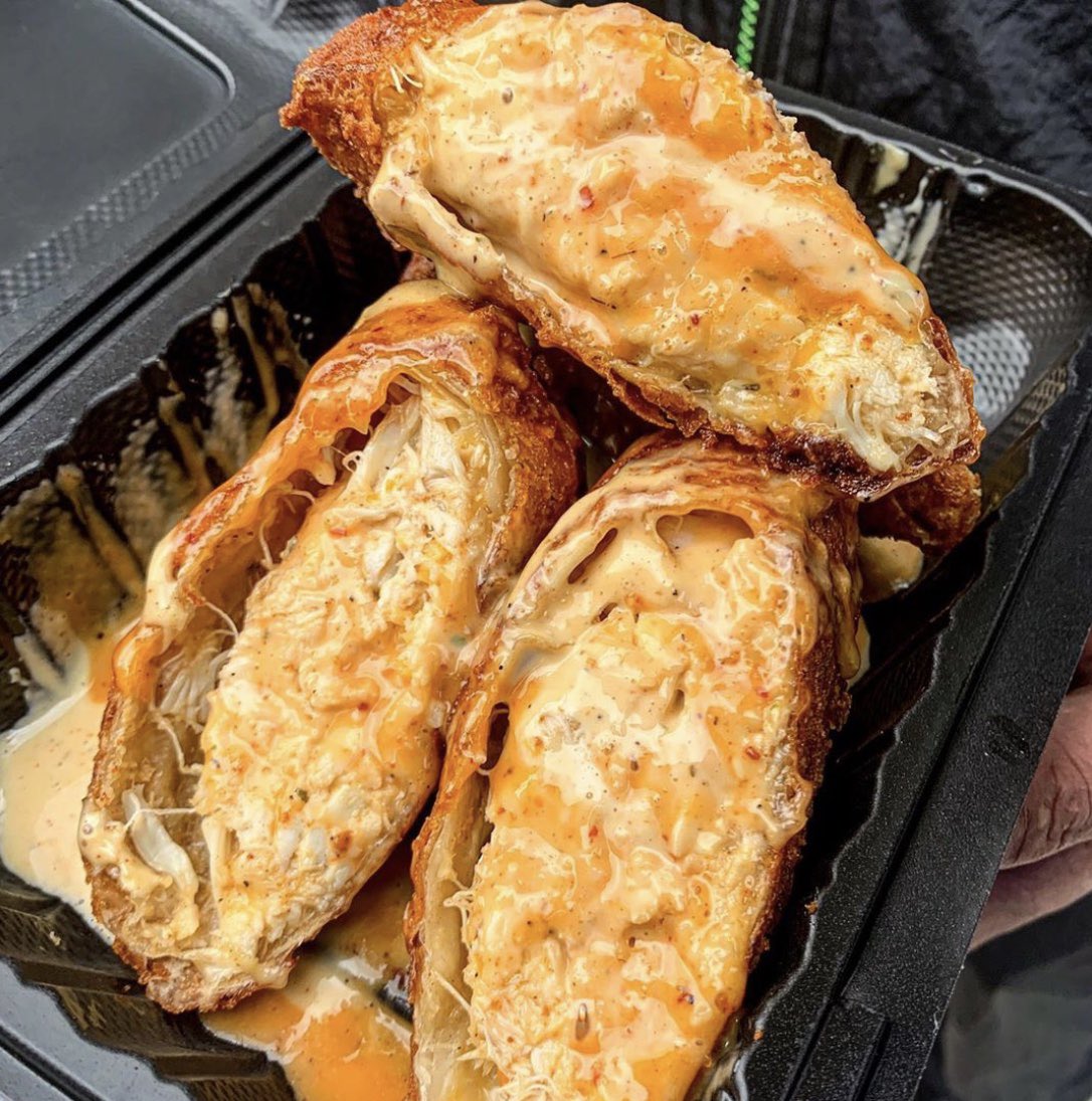 Crab cake egg rolls - Papi Cuisine 1928 Fleet St, Baltimore, MD 21231New restaurants are popping up with these on their menu every day