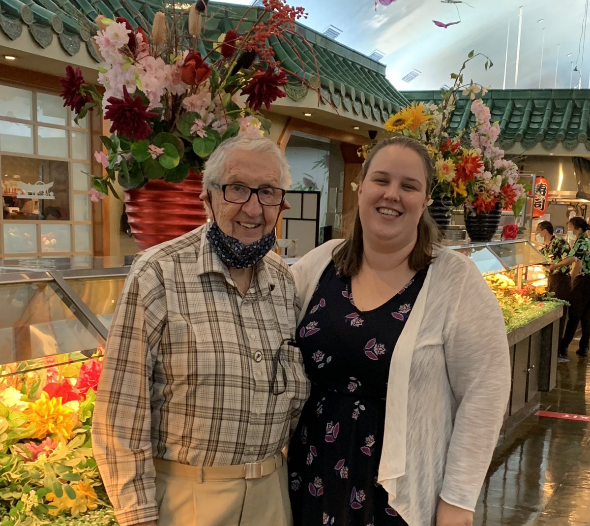 misseddyk's tweet photo. Today my Papa turned 92! It was great to be able to take him for lunch and a visit with my Nanny. My heart is full ☺️ #92yearsyoung https://t.co/OShOUct7u0
