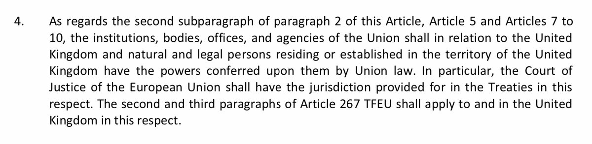 As to e.g. state aid in the NI Ireland Protocol there is also Art. 12 Para. 4 of the NI Protocoll