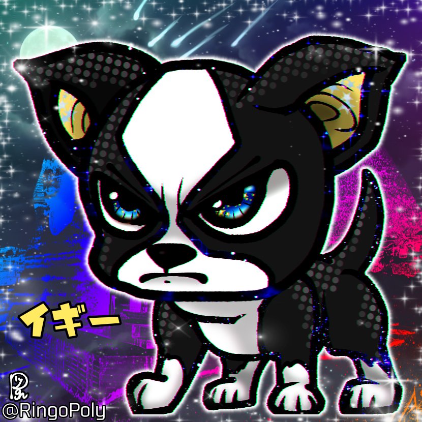 Poly Ringo على تويتر へへ イギー描いたよ F W ﾜｸﾜｸ 3部あんまり見た事ないんだけど たまたま見たらイギー出てて可愛かったから描いた ザ フールも見てみたい また 色々工夫凝らしてみたから 背景とかじっくり見てみて イラスト デジタルイラスト