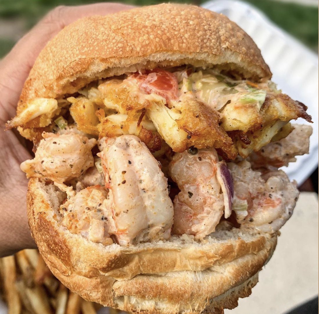 Bmore Club (crab cake & shrimp salad sandwich)- Barracuda’s (a special at this restaurant but lots of places sell a sandwich like this)1230 E Fort Ave, Baltimore, MD 21230