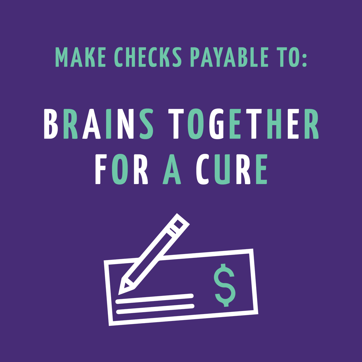 BrainsTogether's tweet photo. Thank you for all your generous support thus far - a quick update to make checks payable to ''Brains Together for a Cure' #BTFC #braintumor

Register here: https://t.co/zQVcezwHIS" https://t.co/DaRWVYEvRg