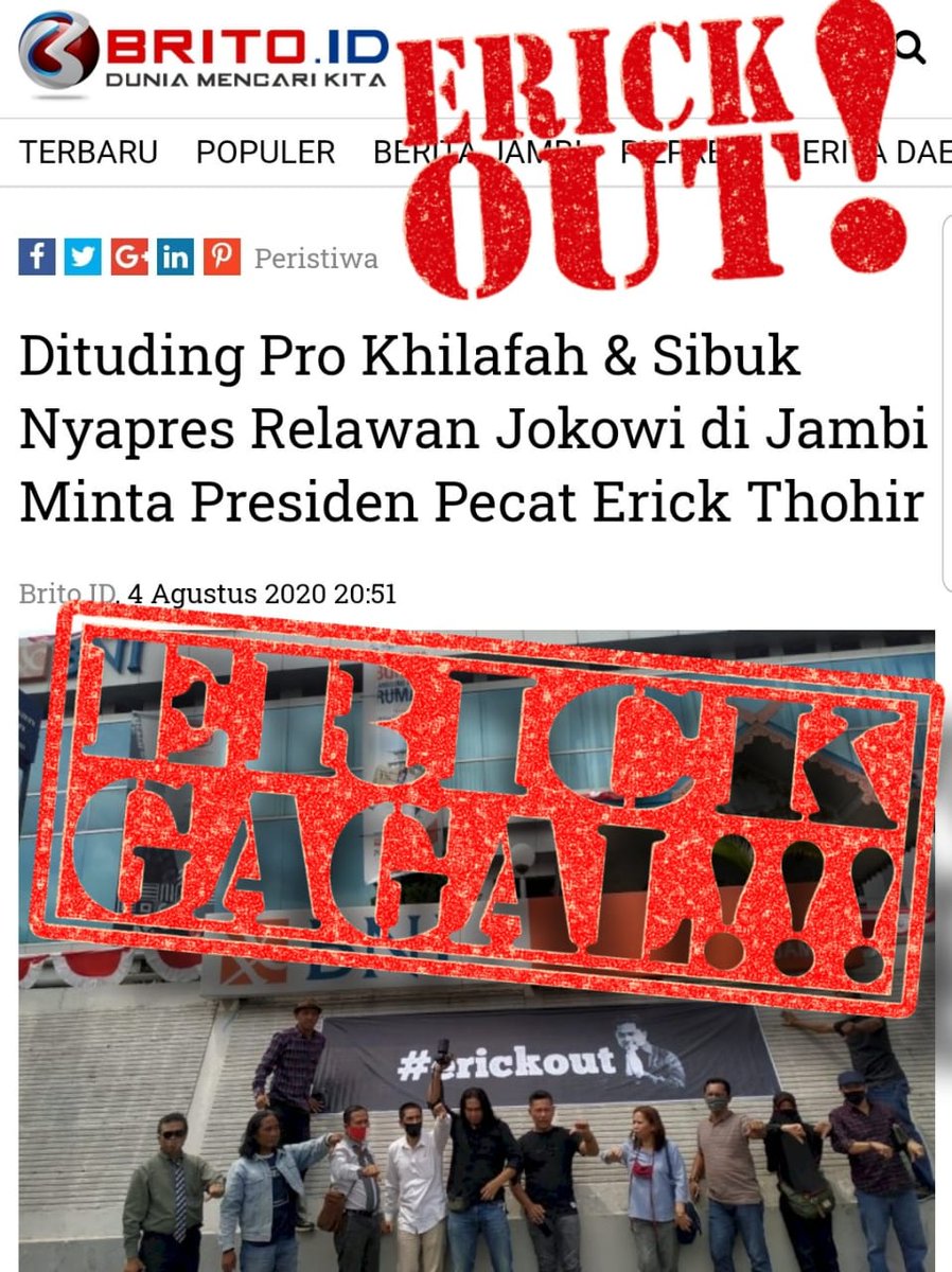 TyaArsani's tweet photo. Nah kan udah hrs segera #erickout nihhhh pak @jokowi https://t.co/2pDGOnJeHc