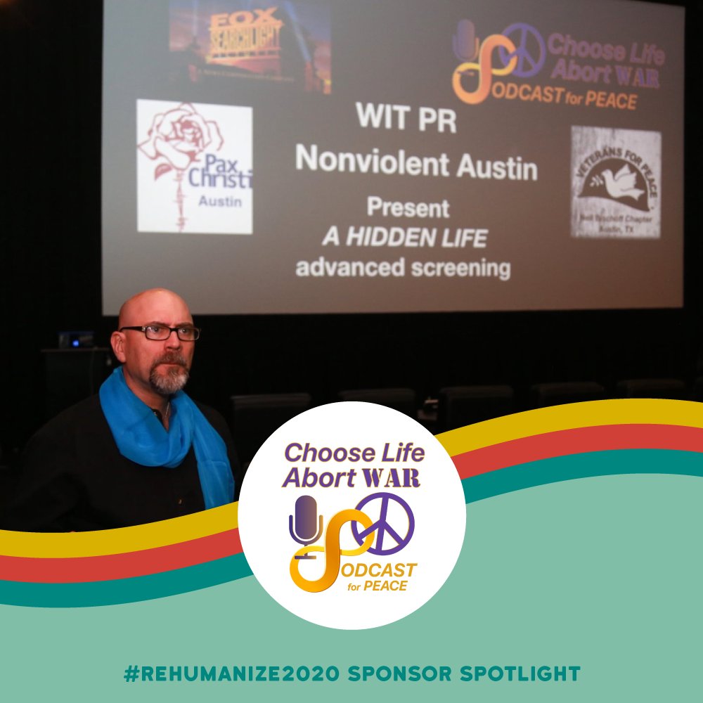RehumanizeIntl's tweet photo. #Rehumanize2020 has already passed, but we still have conference sponsors to thank! 🤩

Today's spotlight: the Choose Life Abort War Podcast for Peace!

This podcast aims to change public conversations about peace by unmasking militarism and promoting a just peace ethic. #AntiWar https://t.co/IqMA2DpKxW