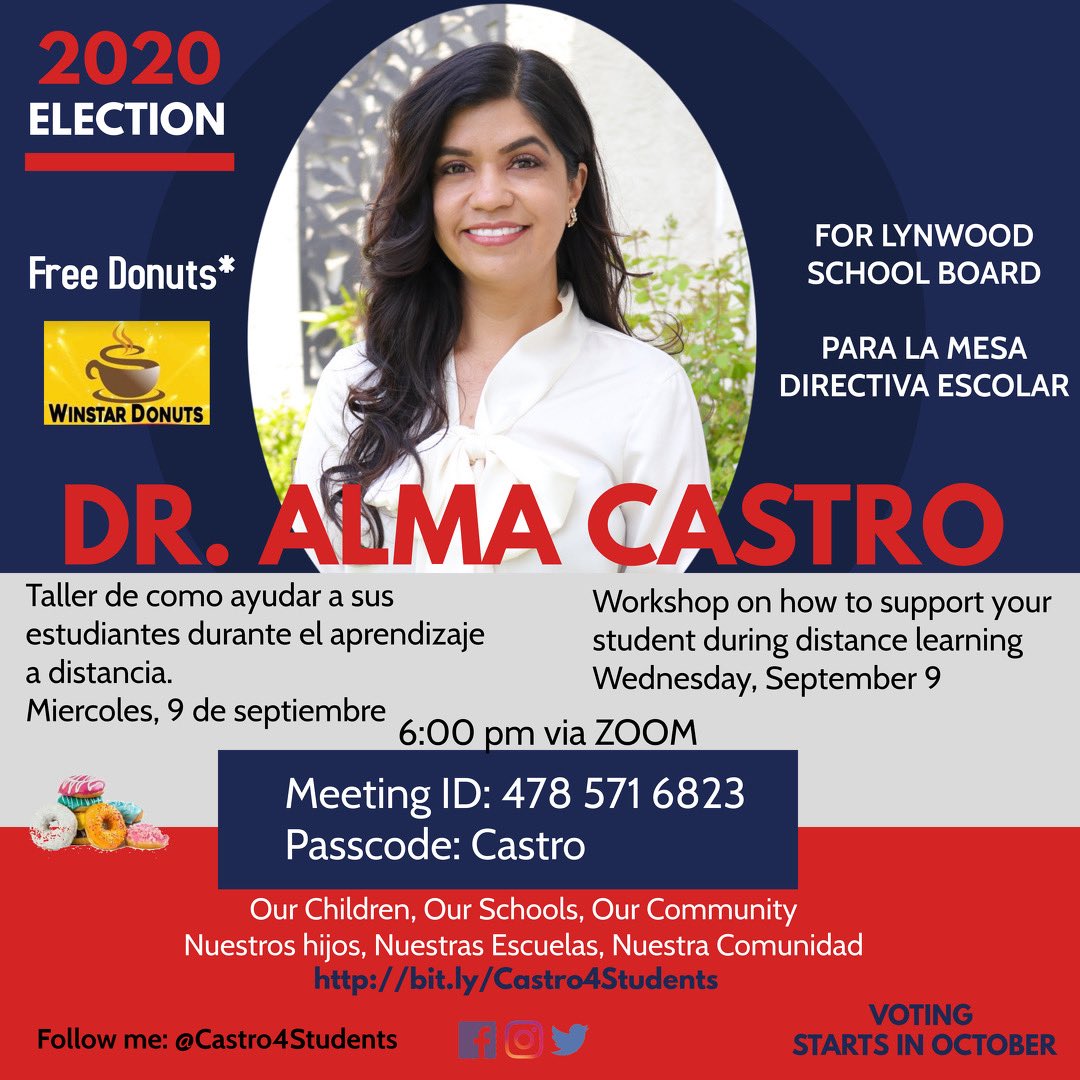 Castro4Students's tweet photo. Join my workshop this Wednesday for tips on supporting students during distance learning. 
Participa en mi taller sobre aprendizaje a distancia este Miércoles a las 6pm. #Castro4Students https://t.co/hHEvXIyM52