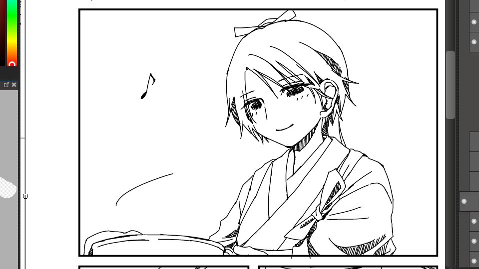 麻知さんとべんとさんが鳳翔さんの素敵な絵を上げていたので私も昨日描いた鳳翔さん(の原稿)をあげるぜ! 