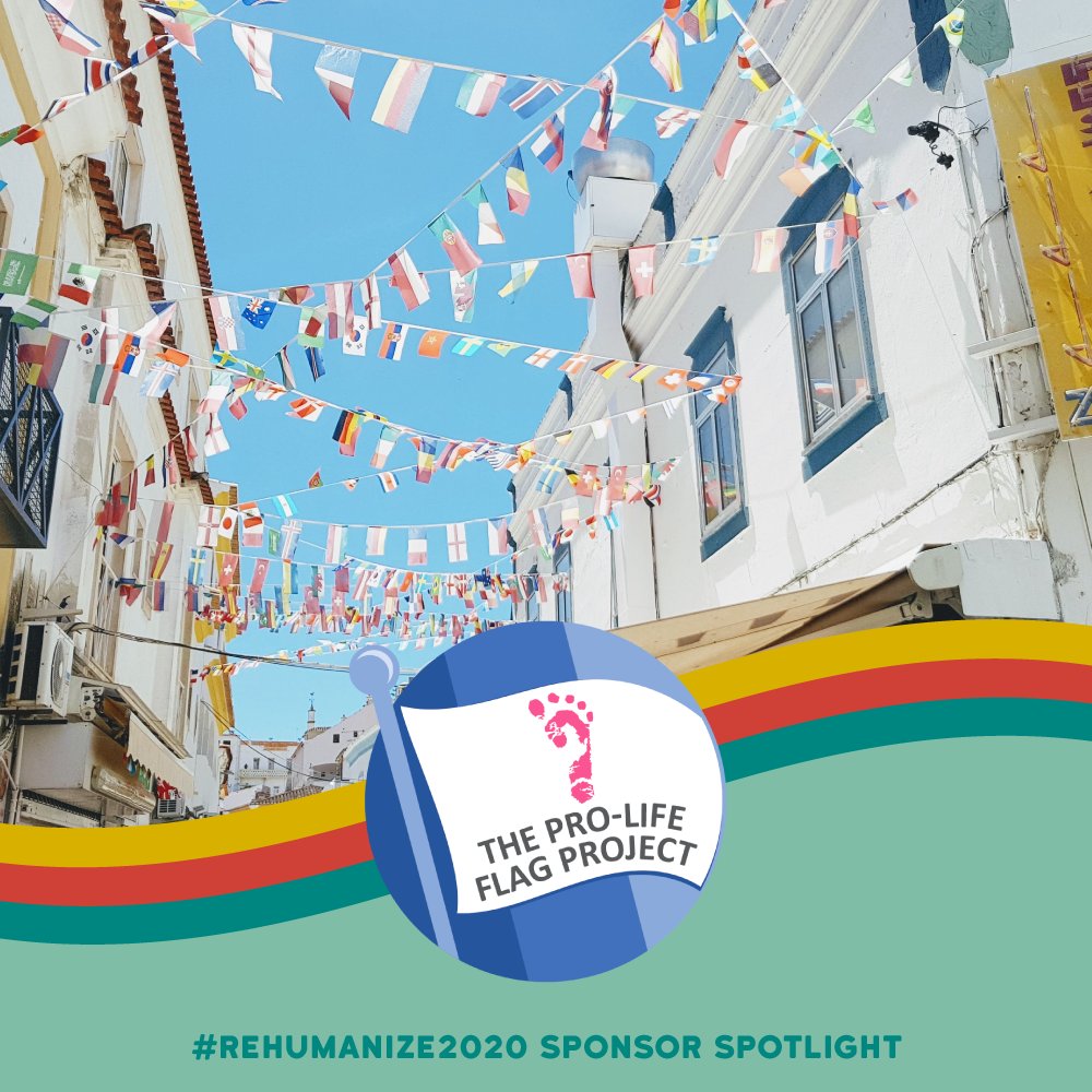 RehumanizeIntl's tweet photo. #Rehumanize2020 has already passed, but we still have conference sponsors to thank! 🤩

Our FINAL spotlight: the @ProLifeFlag Project!

The Pro-Life Flag Project is an initiative aimed at facilitating the creation of a universal, freely-reproducible pro-life flag. https://t.co/TB0QkVkmsh