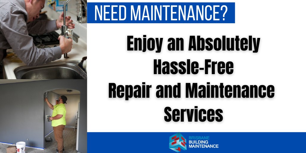BrisbaneBuildi1's tweet photo. For all your repair and maintenance needs, Brisbane Building Maintenance got you covered!
.
.
.
#building #buildingmaintance #brisbane #brisbanebusiness #localbusiness #australiabusiness #localbusinessau #localbusinessbrisbane #maintenancetips #monday #mondaymorning https://t.co/v9G6i9c8Wb