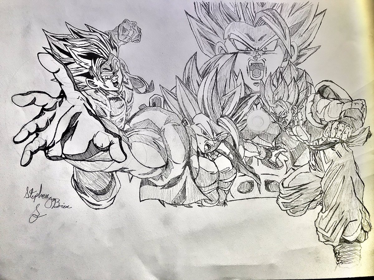 JustSaySilver's tweet photo. Been working on my favorite Dragon Ball Character #gogeta. Just started inking this piece. #dragonball #dragonballz #dragonballsuper #ssbgogeta #supersaiyan #goku #vegeta #fusion #ssbgogeta #art #gogetaart #dragonballsuperart #artist #wip #drawing #sketch #detail #ink https://t.co/QQr0CwMZuy
