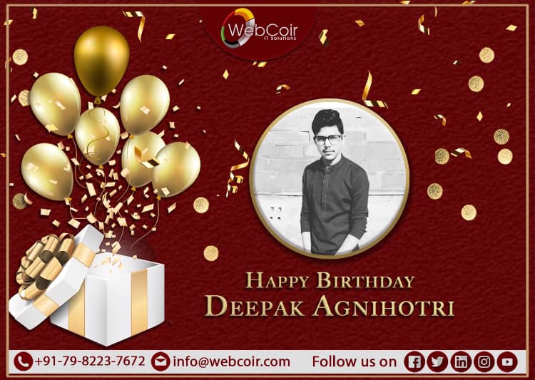 webcoir's tweet photo. The warmest wishes to a great member of our team. May your special day be full of happiness, fun and cheer!🥳
Happy Birthday🎈🎊🎉🎂
#HappyBirthday #EmployeeBirthday #BirthdayWishes #birthdayboy #birthdayparty #Enjoy #partytime #webcoir https://t.co/7JKJFSSbsv