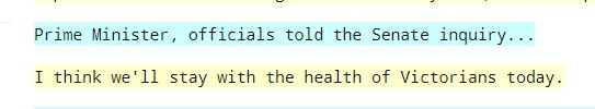 The PM refused to take a sports rorts question, saying the focus was on the health of Victorians today. But then took a question on Facebook and media laws... #auspol